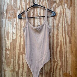 Abercrombie & Fitch Soft Cream Ribbed Bodysuit (M)